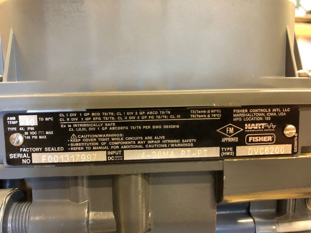 Fisher Control Valve 12in V150 w/ Actuator and Positioner Cascade