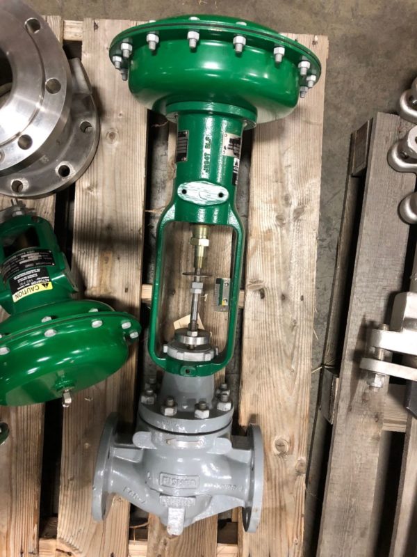 Fisher ET Globe Valve 2.5in Class 150 w/ Actuator Cascade Automation