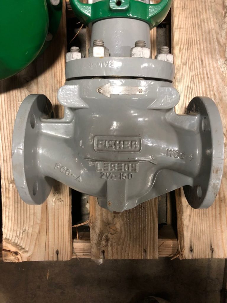 Fisher ET Globe Valve 2.5in Class 150 w/ Actuator Cascade Automation