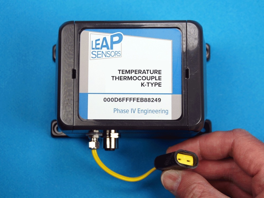 Phase IV Wireless High Temperature Sensor Two K-Type Thermocouples – Leap Sensors